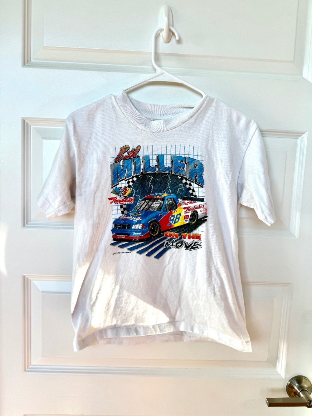 Vintage 90s Butch Miller NASCAR Truck Series Tee Size M Cotton